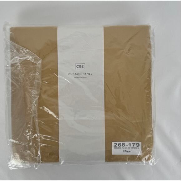 CB2 Crate Barrel Seda Chai Tea Dupioni Silk Curtain Panel 48"x96" 1 Panel New - Picture 4 of 6
